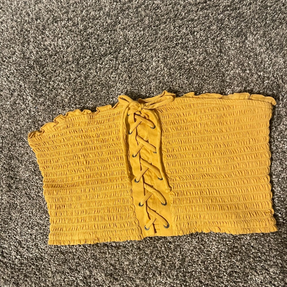 Yellow crop top